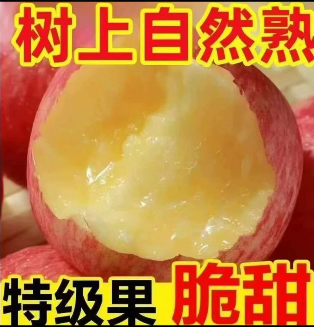 陕西洛川新鲜当季脆甜多汁冰糖心高原红富士