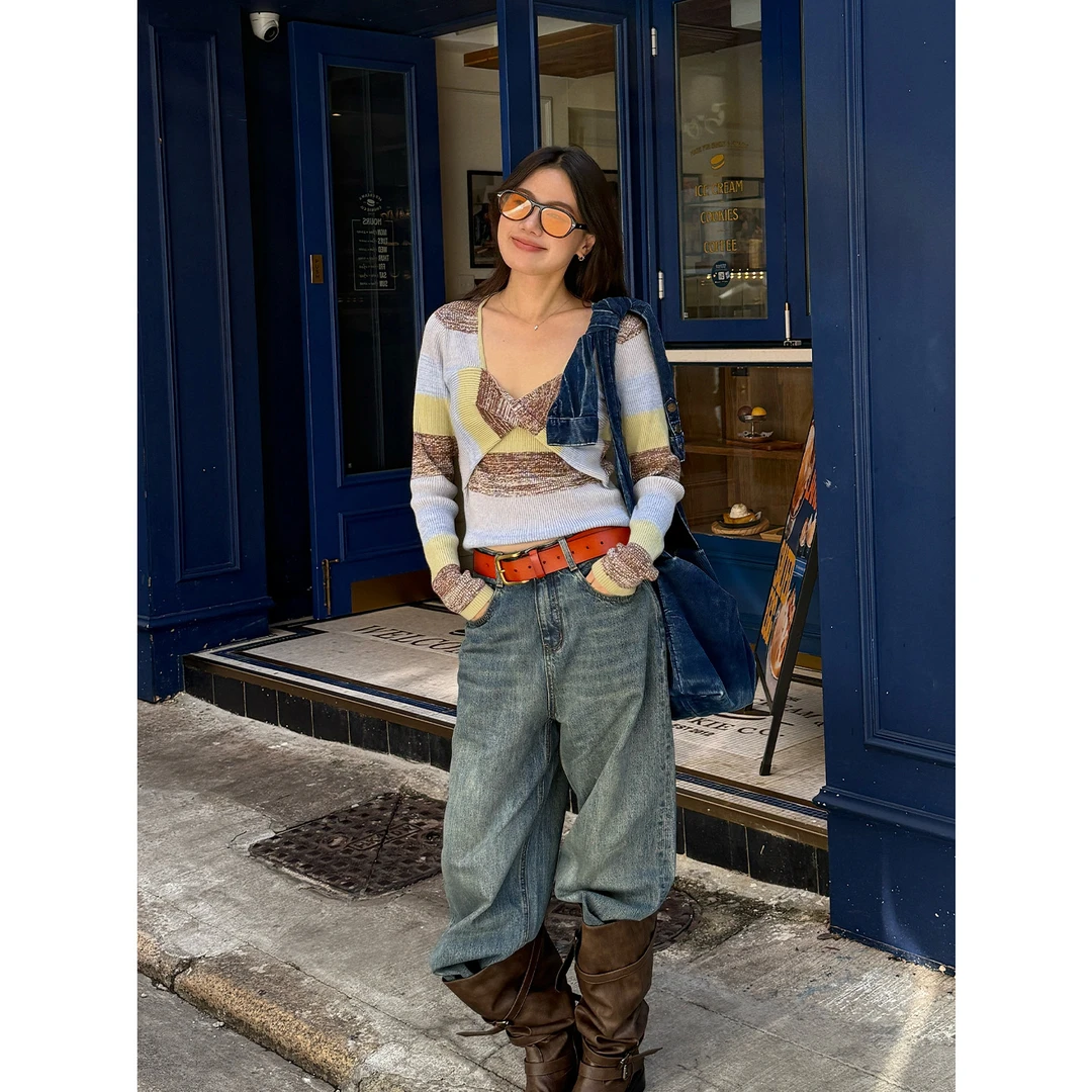 Seyora【海岛来信】早秋新品设计感小众纽结镂空毛针织衫G38720SY53