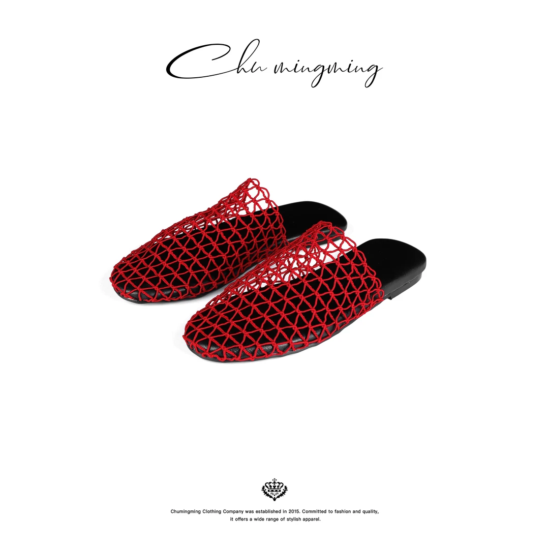 【CHU/2025SSNEW】镂空编织拖鞋XZGM2512