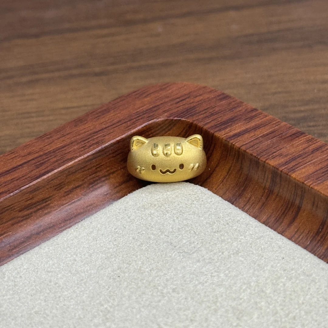 水贝黄金足金999法棍小猫DP2036