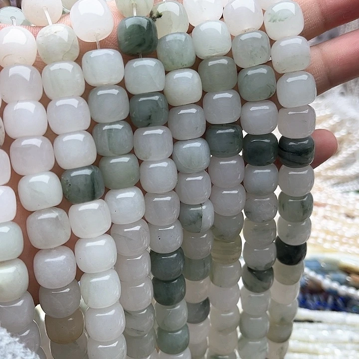 未镶嵌玛瑙/玉髓珠宝半成品一条12/10mm左右天山翠老型珠