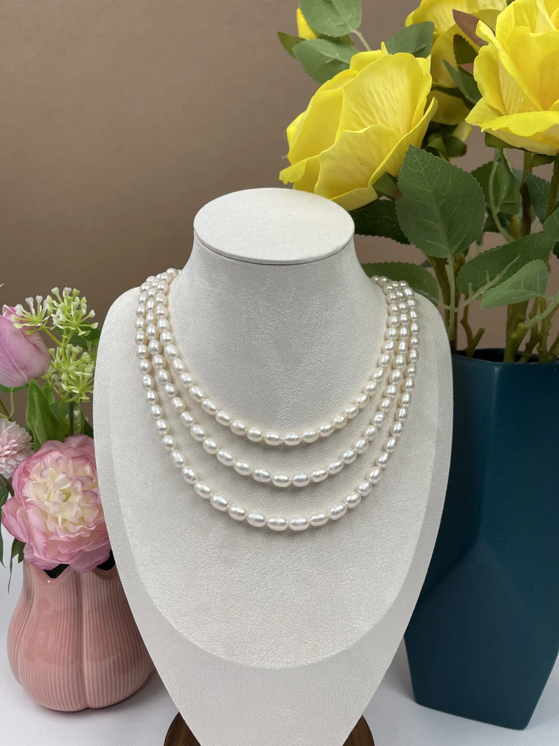 2纯天然淡水珍珠女神百搭气质锁骨链时尚强光经典仙女素链白色