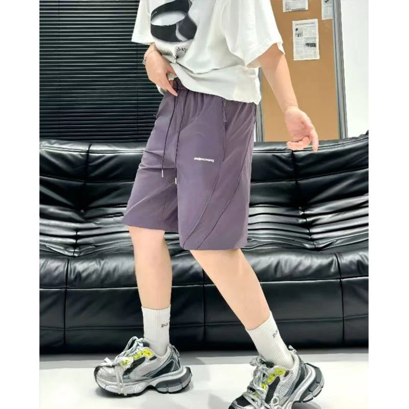 夏季痞帅速干短裤男潮牌大码五分休闲裤2025新款男士夏季薄款裤子