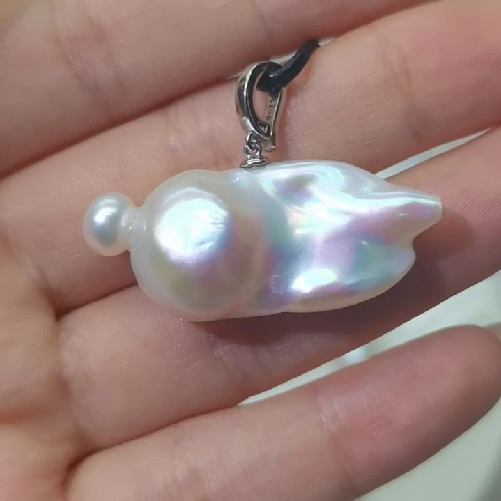 淡水珍珠银S925镶嵌颈饰