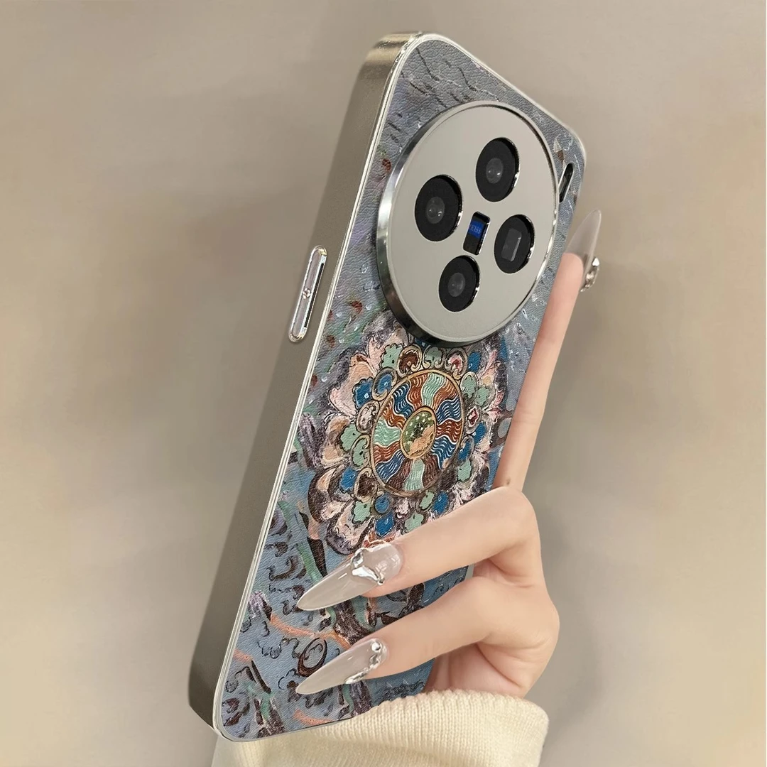 敦煌莲花适用vivox200手机壳春夏新女款超薄全包防摔套高级感创意