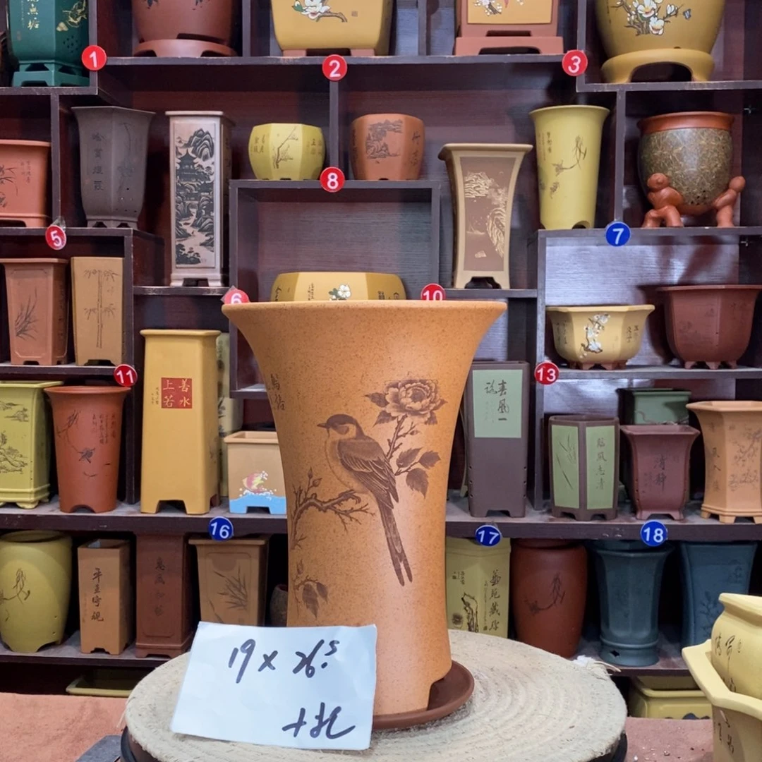 紫砂艺术紫砂花盆