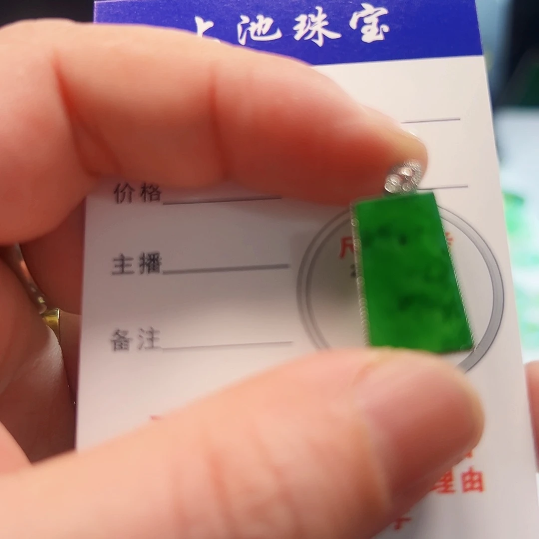 翡翠颈饰18K金镶嵌ᥫ****翡翠