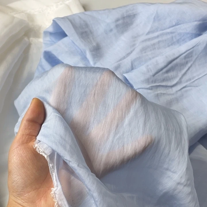 天丝（莱赛尔纤维）浅蓝色天丝棉2米