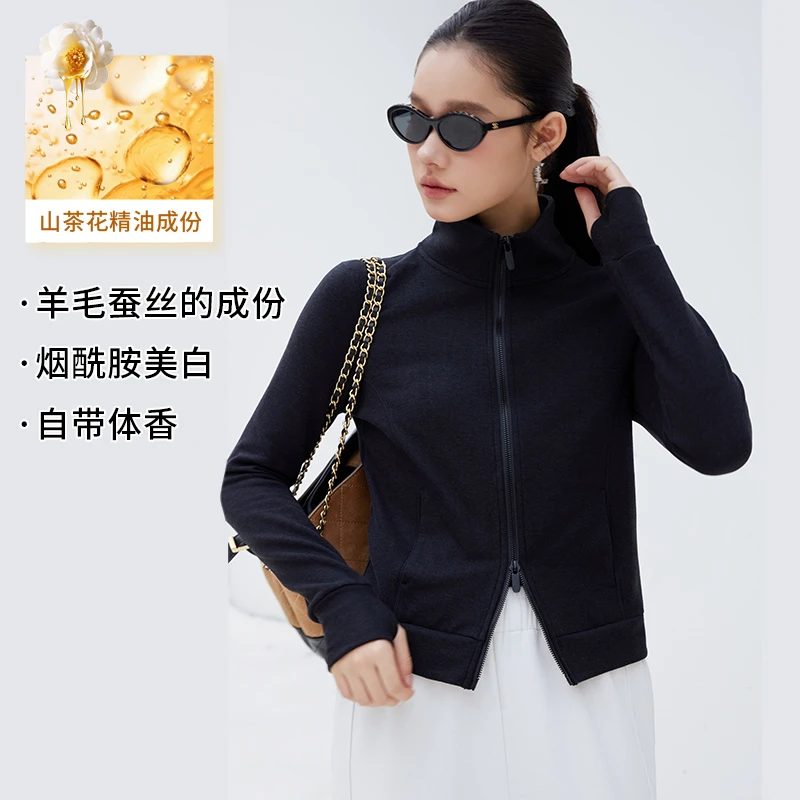 【2025新款立领外套】女轻量薄绒3402轻薄老钱风保暖休闲内搭短外套