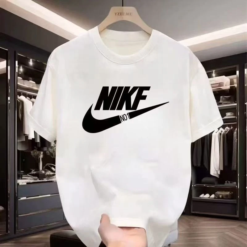 印花男款薄款男女同款短袖T恤潮流日常情侣运动圆领夏季