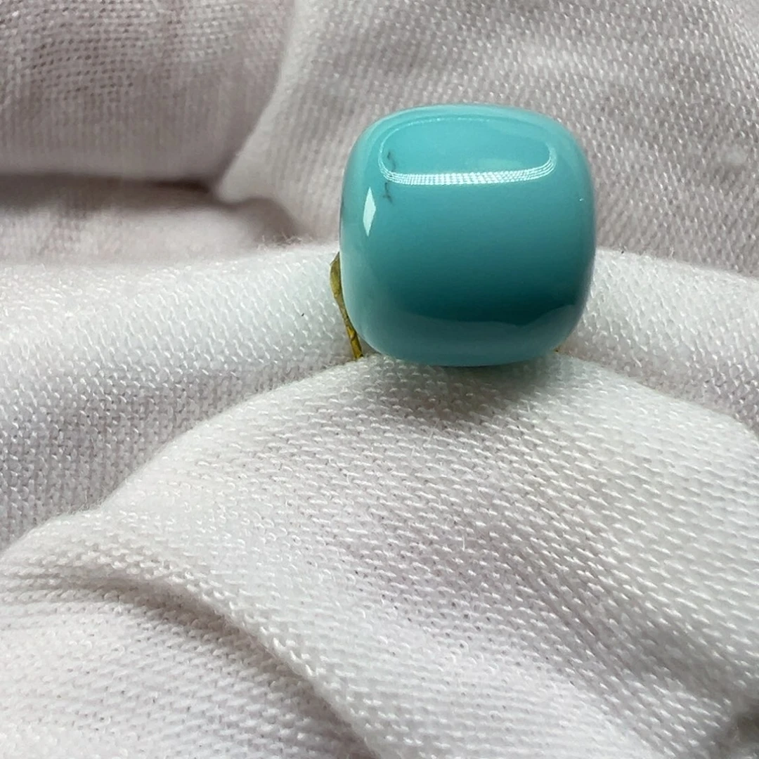 绿松石银S925镀金镶嵌配饰10×9.3