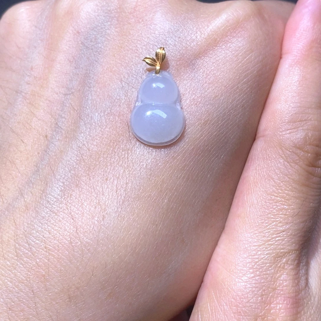 吊坠(不含链)18K金镶嵌翡翠