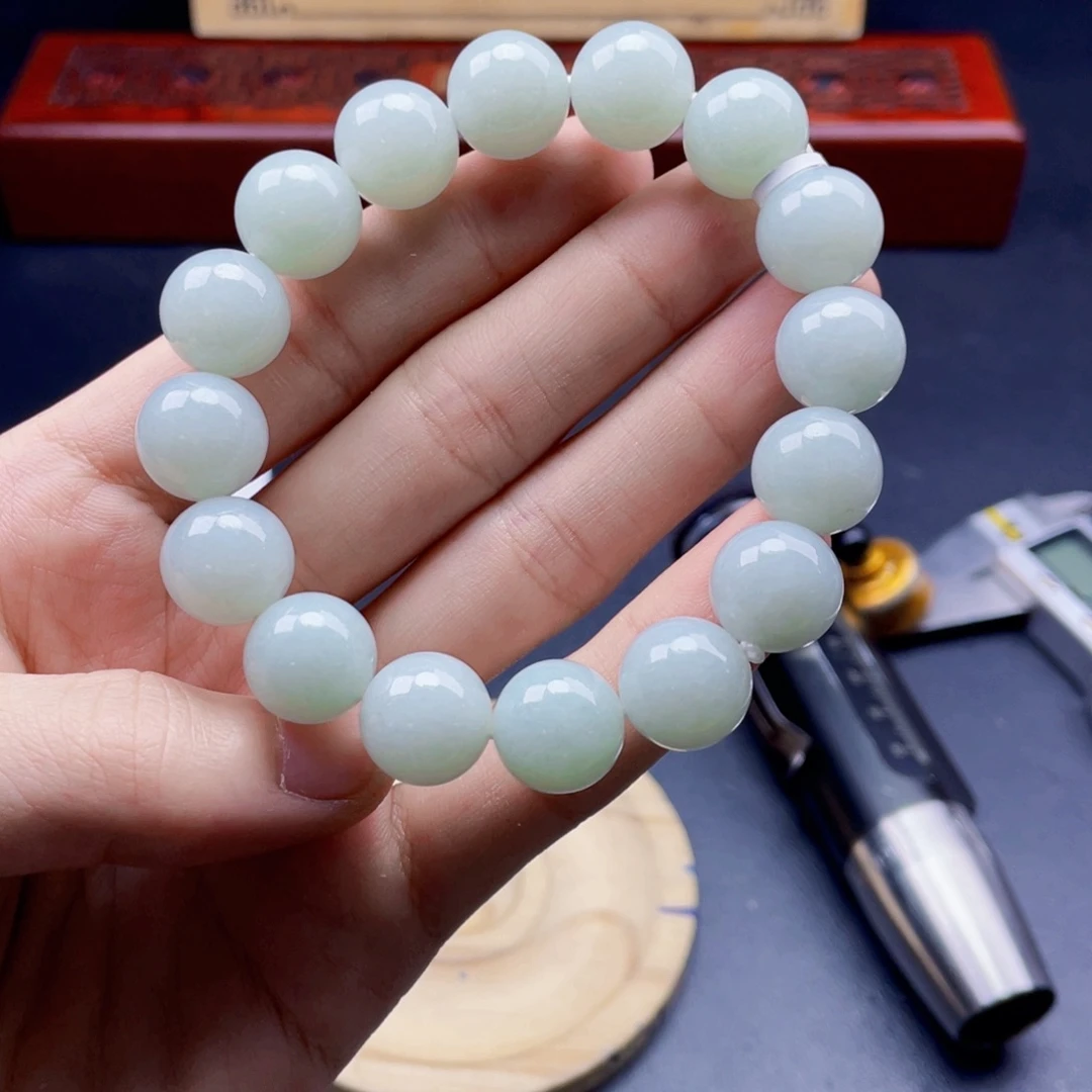 定制翡翠未镶嵌手串13+