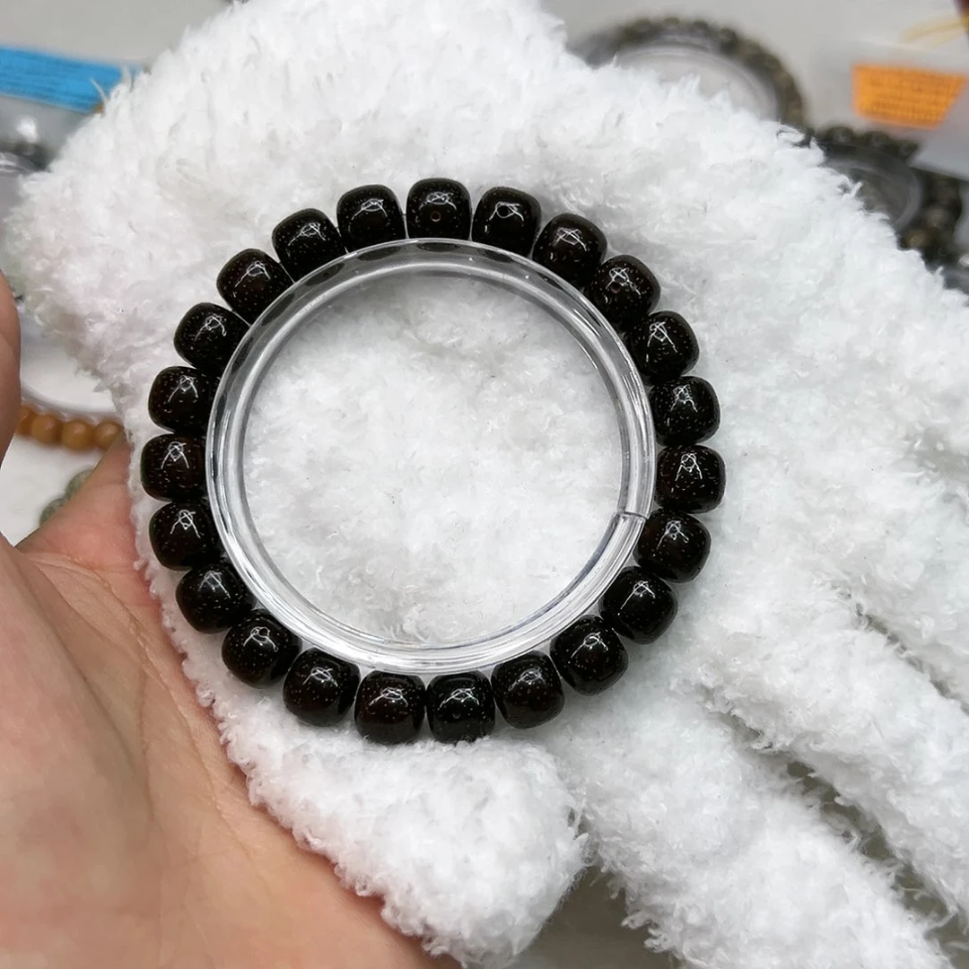 星月菩提手串76傲世糯冰黑金玉华星月菩提单圈10