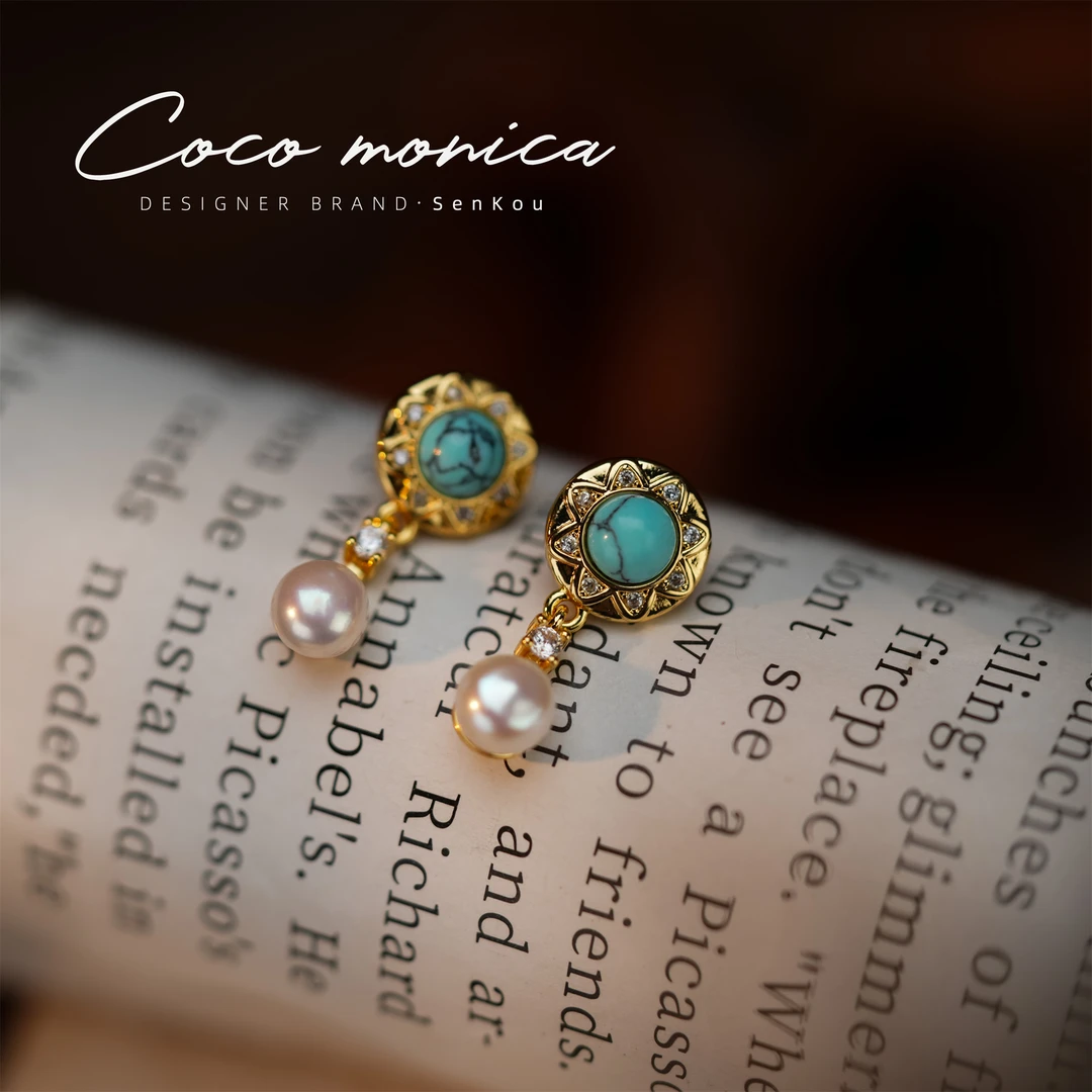 【小霞珠宝】轻奢百搭复古法式简约 耳钉耳环WE711