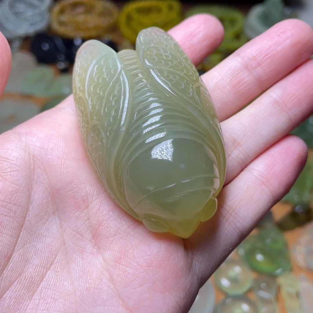 蛇纹石玉未镶嵌手把件