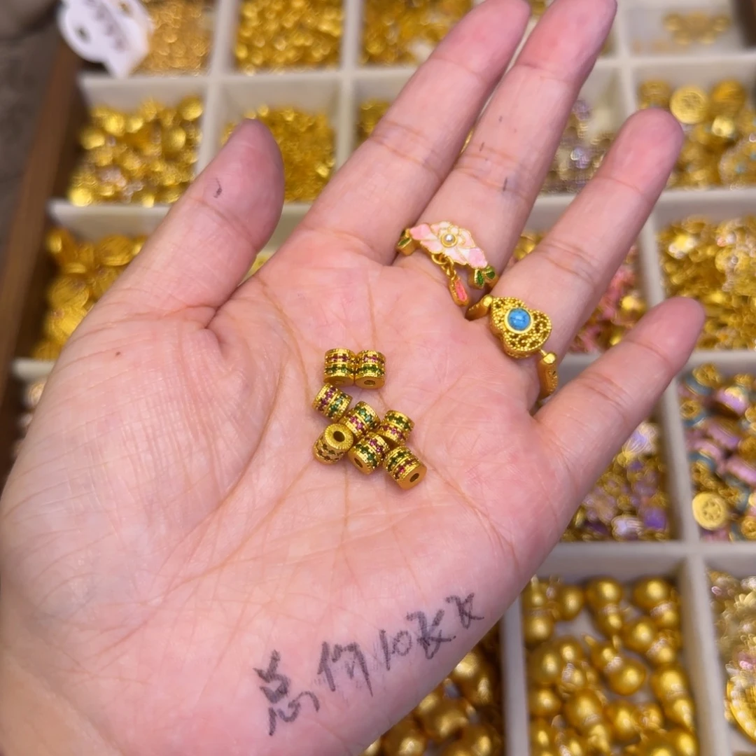 合金粉绿稿稿桶珠1个