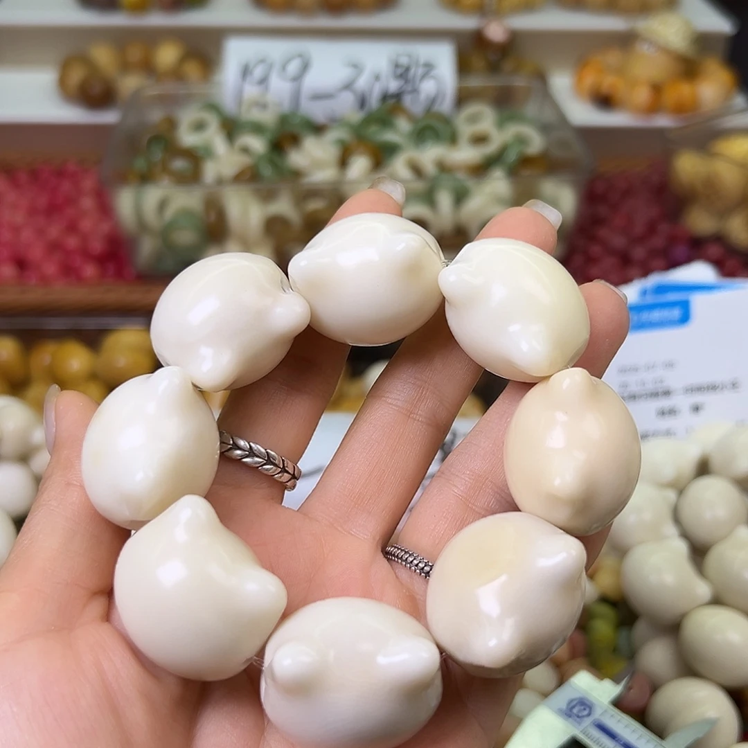 菩提根/象牙果手串瑕疵白猫条串1条卡28➕有裂