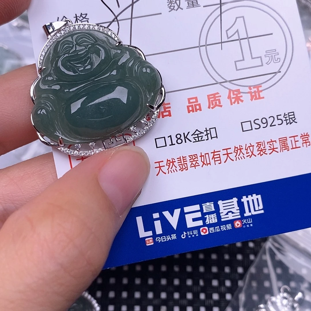 翡翠银S925镶嵌颈饰