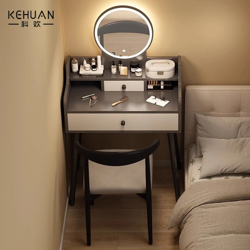化妆桌梳妆台卧室现代简约小户型化妆柜梳妆桌卧室书桌梳妆台一体