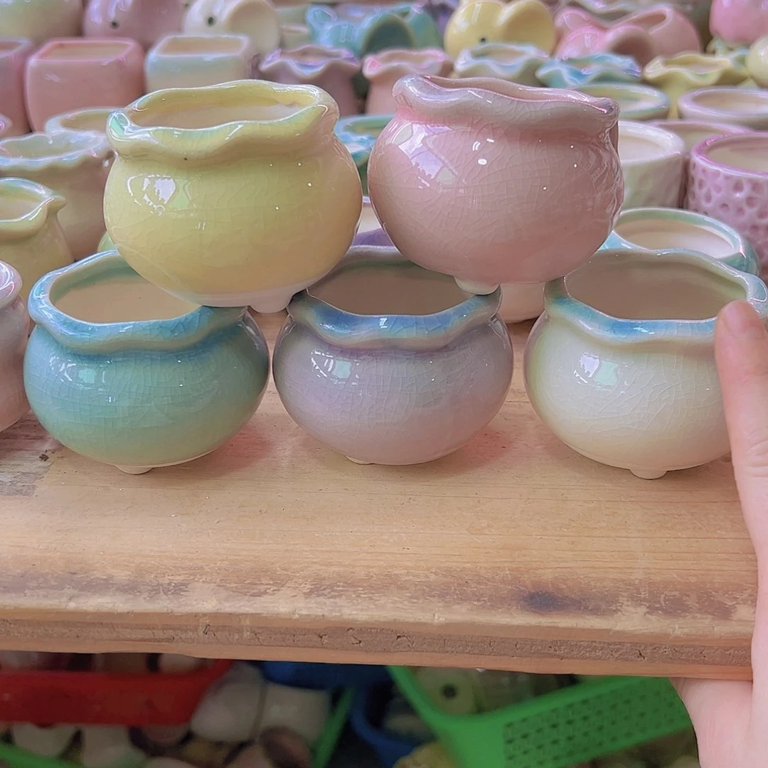 陶瓷花盆当场满12包邮