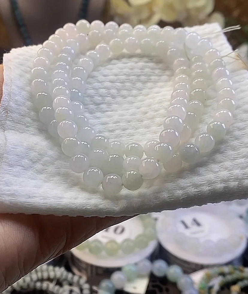 翡翠毛货手串未镶嵌