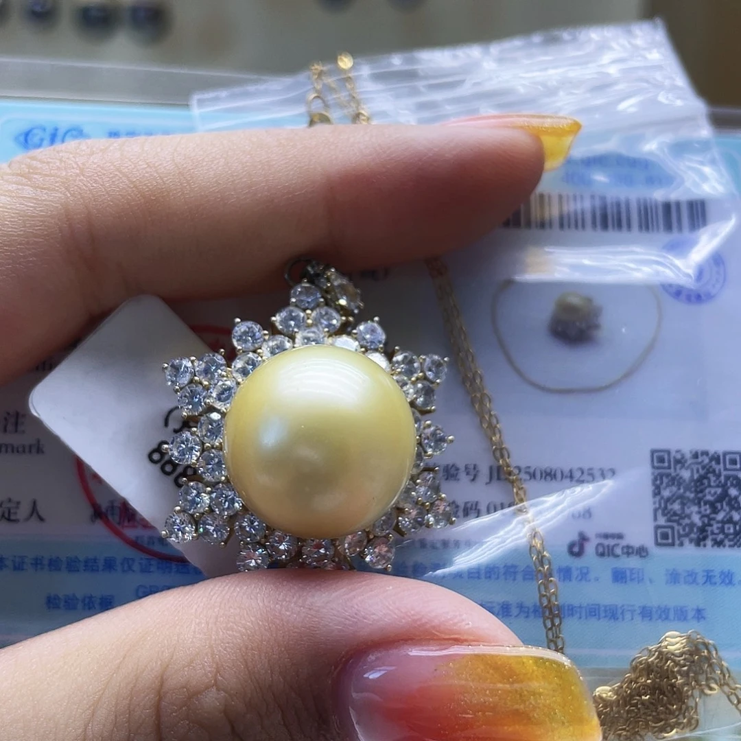 海水珍珠颈饰银S925镶嵌