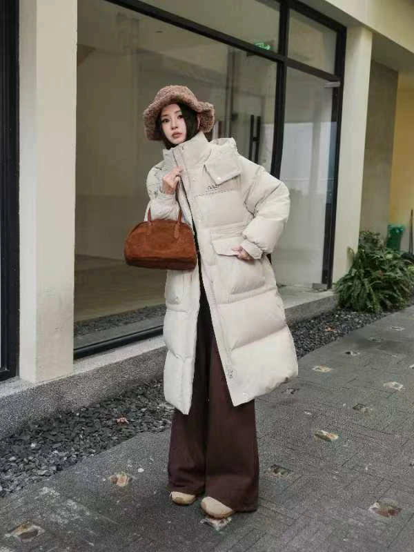 Nalian/拿恋豆子优选-新款冬季加厚长款显瘦宽松羽绒服   DZ21218