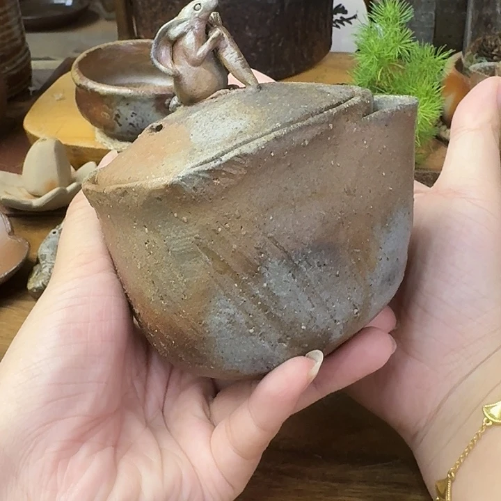 老***孙末石泰节备前烧兔子宝瓶福利一口价