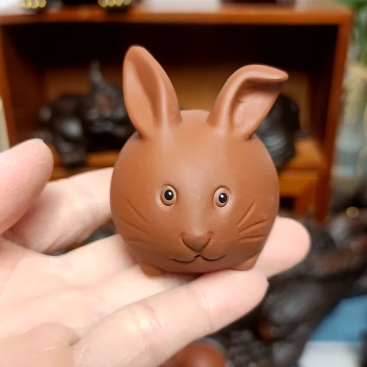 茶宠紫砂小兔茶宠摆件