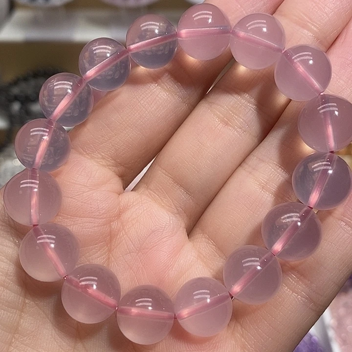 手链未镶嵌水晶粉水水晶手链