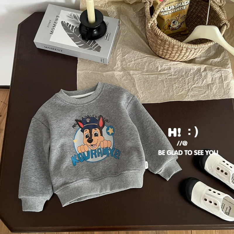 【现货】郝叔童品秋冬新款上新潮牌2025时尚男童加绒圆领卫衣HL5339