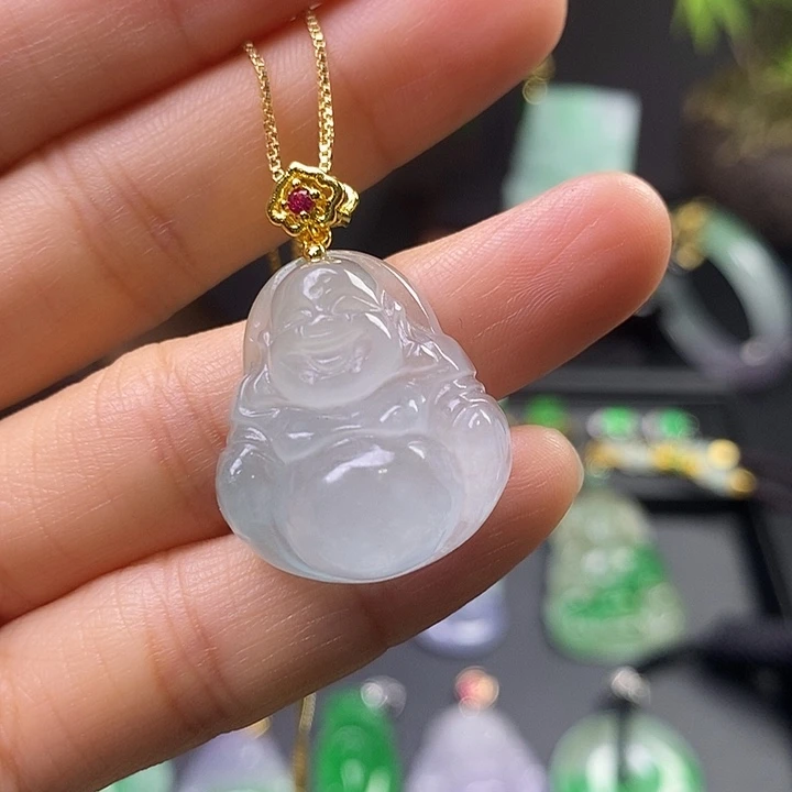翡翠未镶嵌吊坠(赠链)