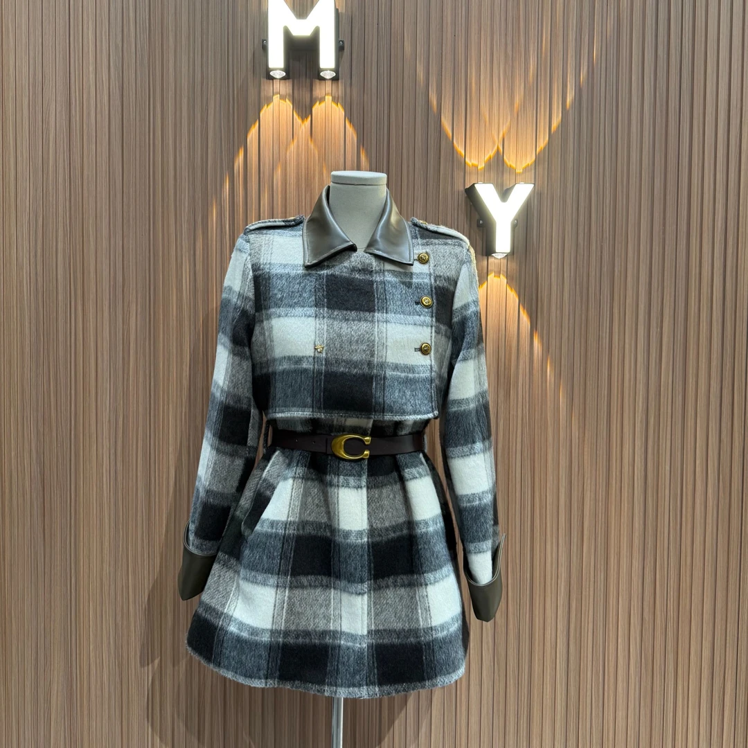 现货（运费险）（不带腰带）小香风加厚短外套夹棉毛呢气质大衣女装