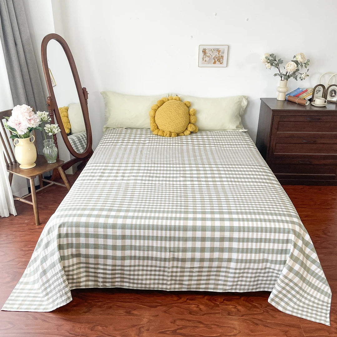 B4621 纯棉大帆布双人床单 版川230*250学生百搭可爱时尚亲肤