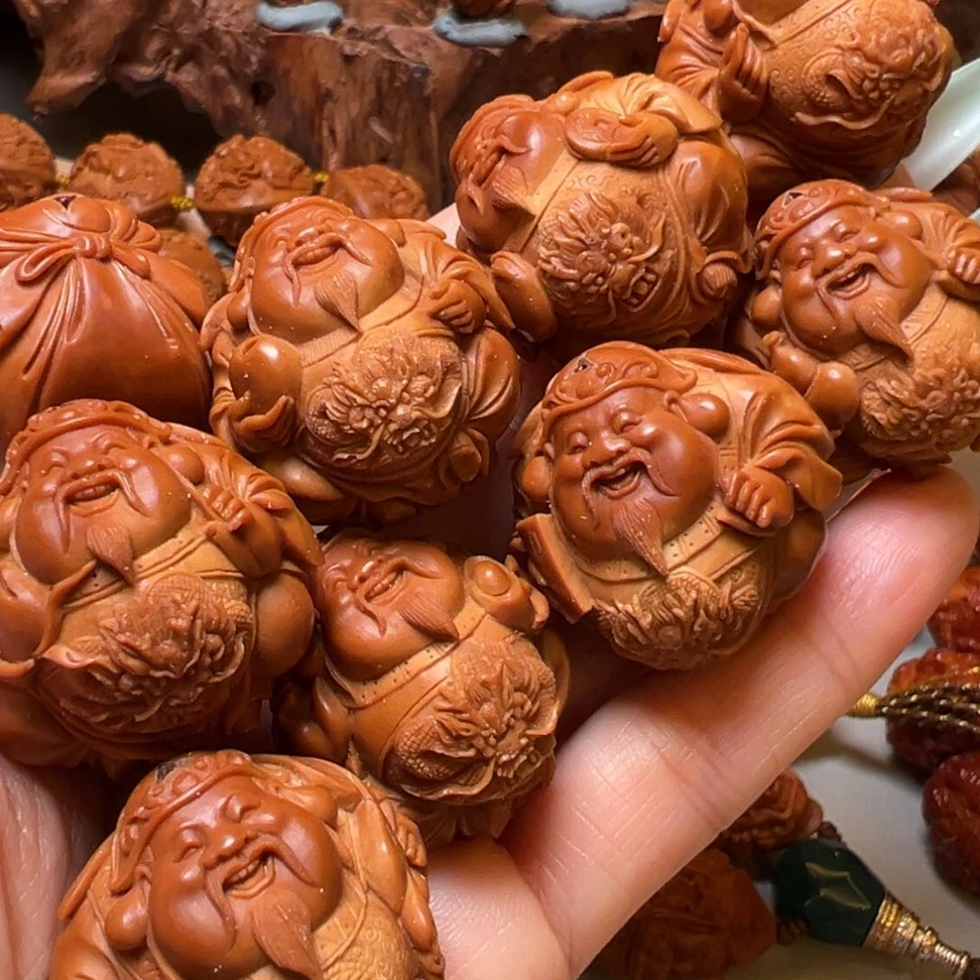 橄榄核手串龙袍财神