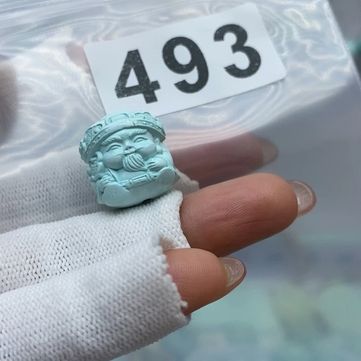 绿松石珠宝奇石未镶嵌云***刀