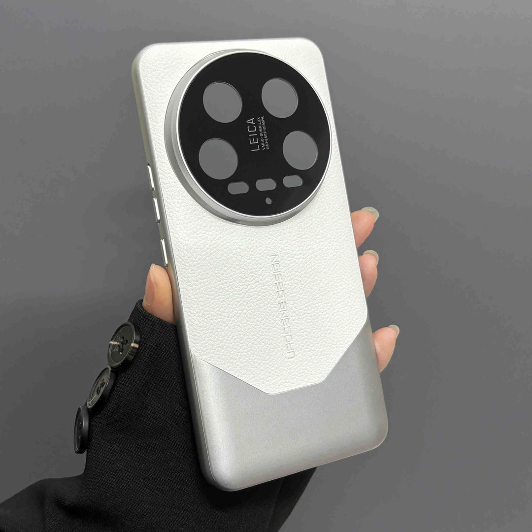 秒变非凡大师适用小米14ultra手机壳15Ultra素皮质拼接色1415商务