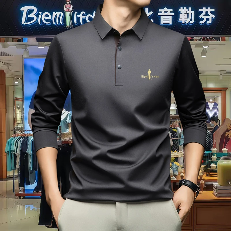 【港口尾货限购2件 】大牌男士时尚百搭商务休闲含桑蚕丝polo衫