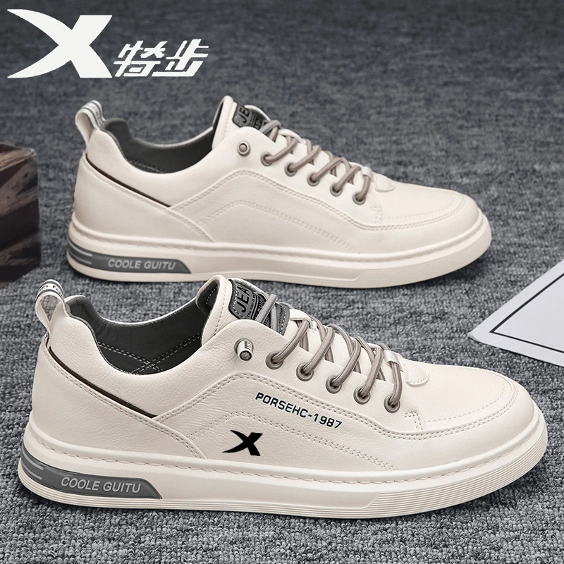 【品牌直发】特男步鞋秋季透气小白运动百搭板鞋软底一脚蹬休闲鞋子