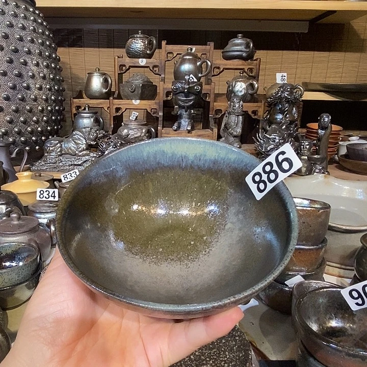 高温柴烧陶泥饭碗