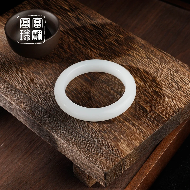 【意脂尔】富富珠宝 和田玉百搭手镯（天然珠宝多样性发）