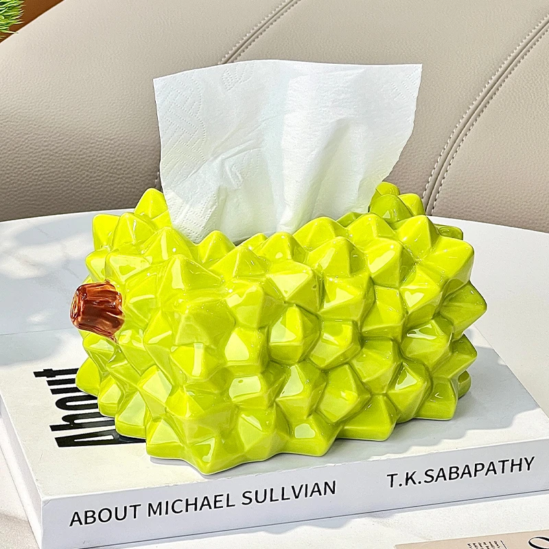 榴莲抽纸盒可爱家用客厅茶几桌面创意高级感餐桌纸巾盒餐巾纸抽盒