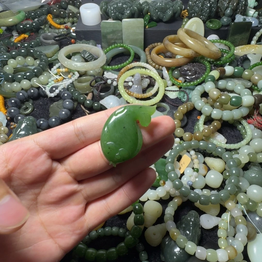 和田玉（碧玉）未镶嵌吊坠(不含链)