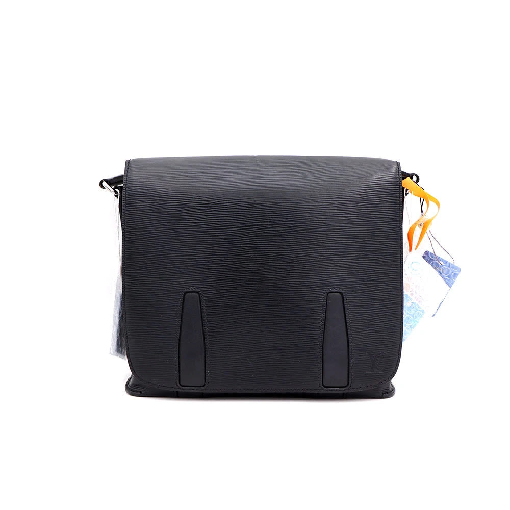 95新 LouisVuitton/路易威登 97新碳黑色水波纹邮差包27*23/25326