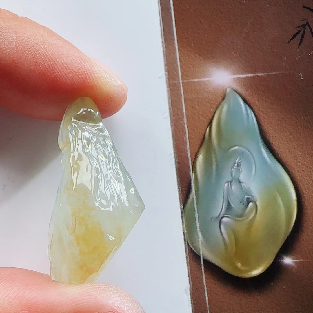 定制翡翠未镶嵌缅甸天然a货翡翠含老师工艺