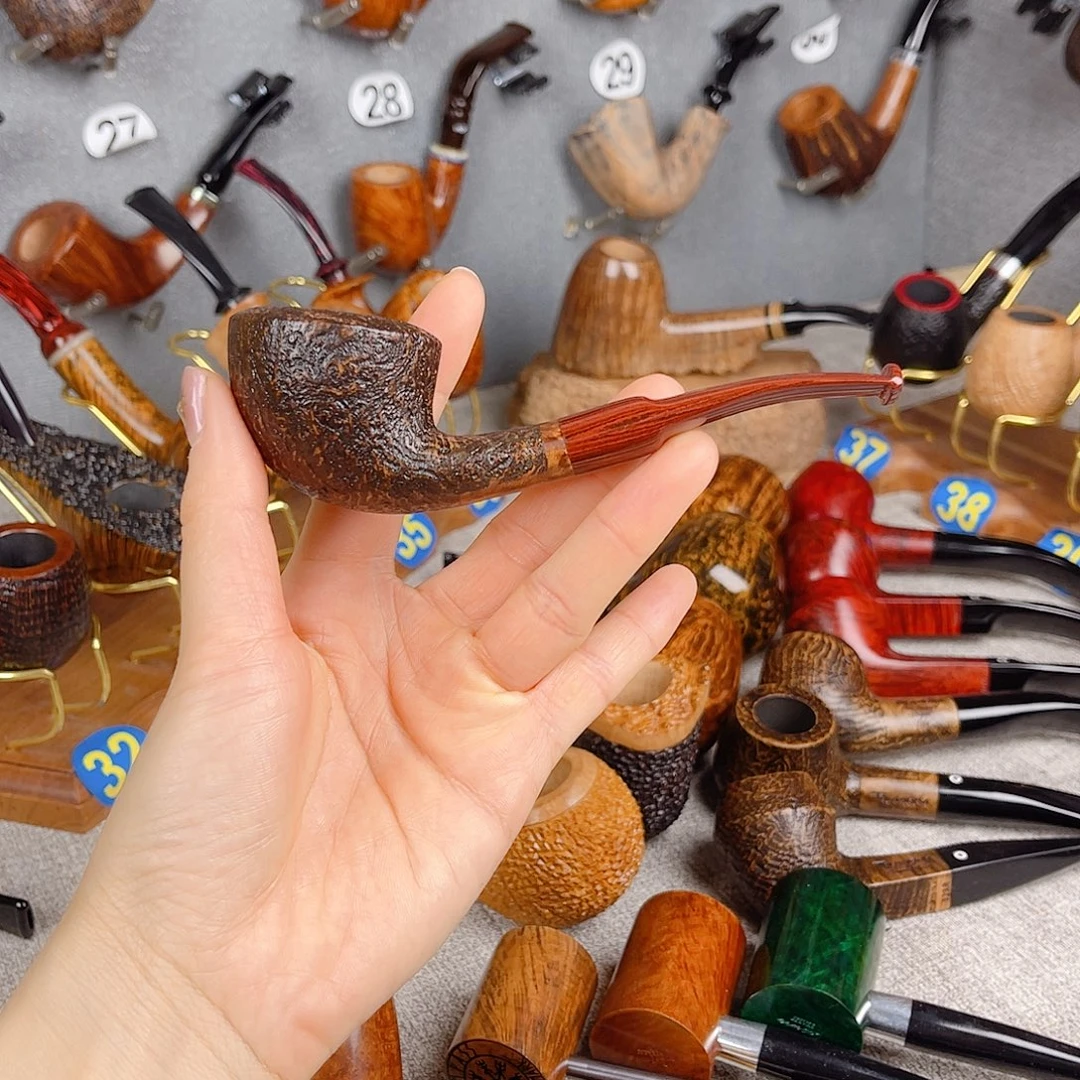石楠木手工烟斗八花坎嘴86复刻