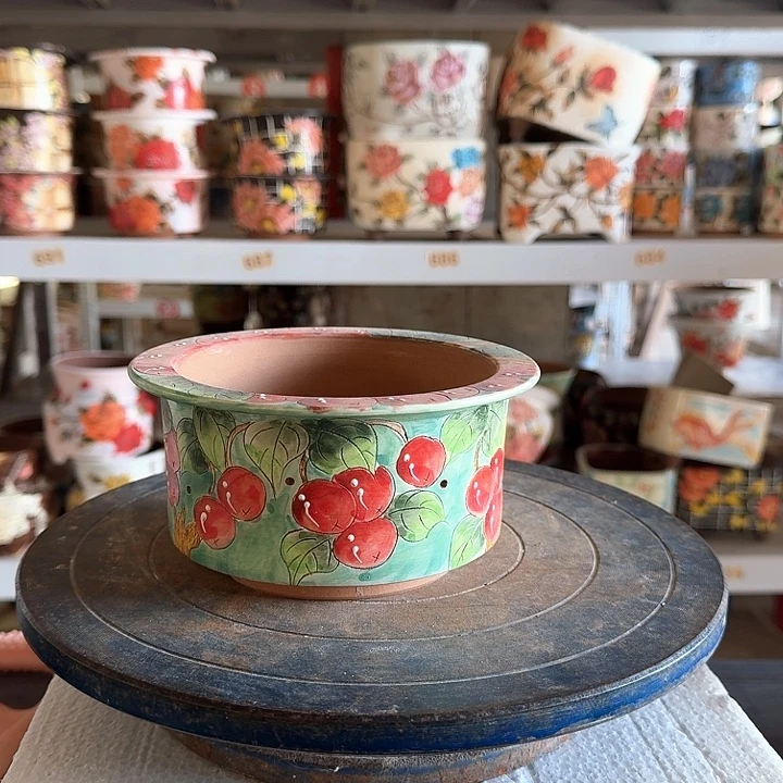 紫砂花盆景德镇陶瓷