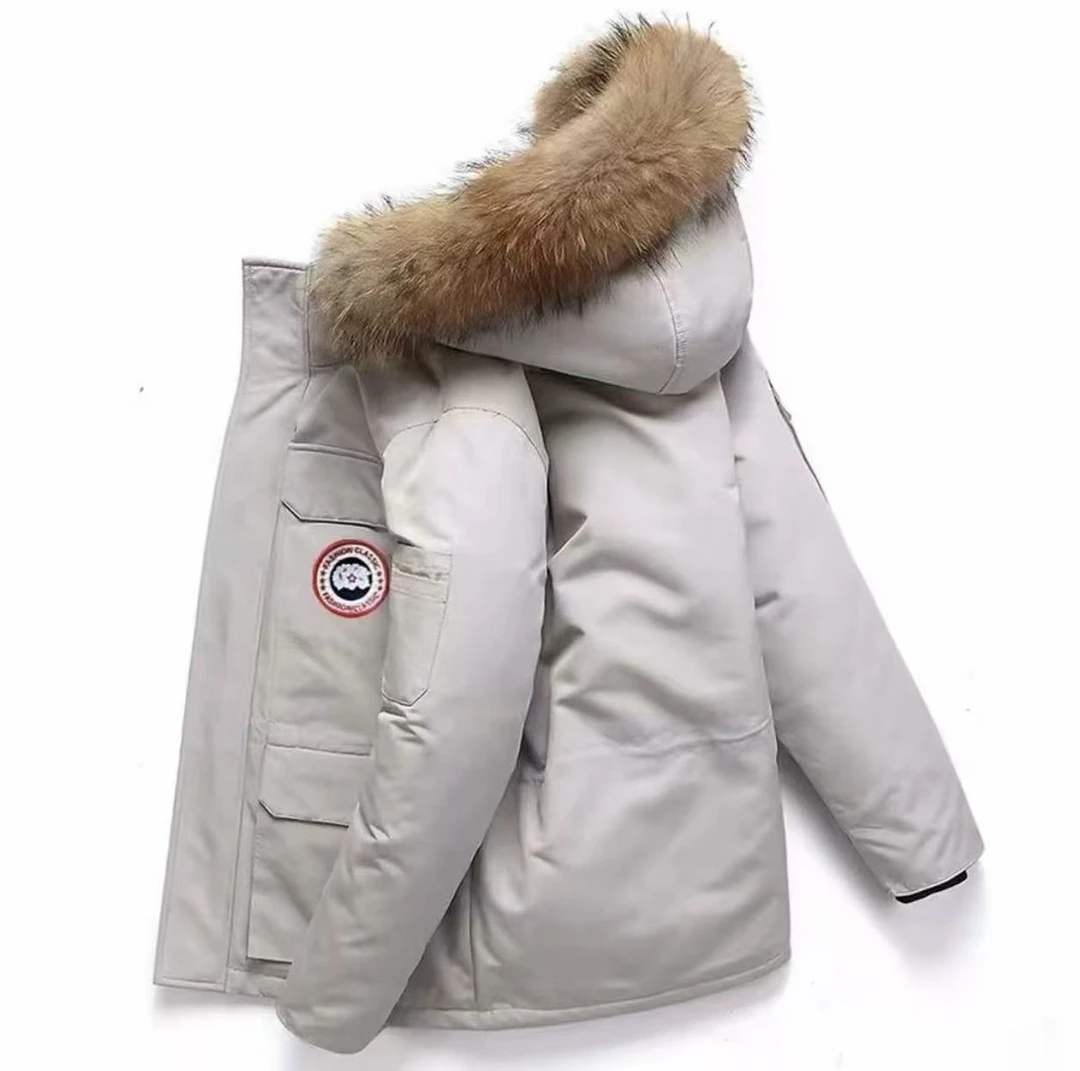 外贸出口冬季鹅绒爆款羽绒服户外极寒工装加厚保暖冬季新款外套