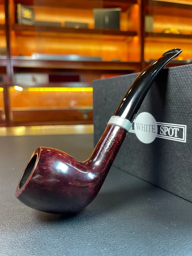 英国The White Spot bruyere系列4127银圈石楠木烟斗内径20深38.4